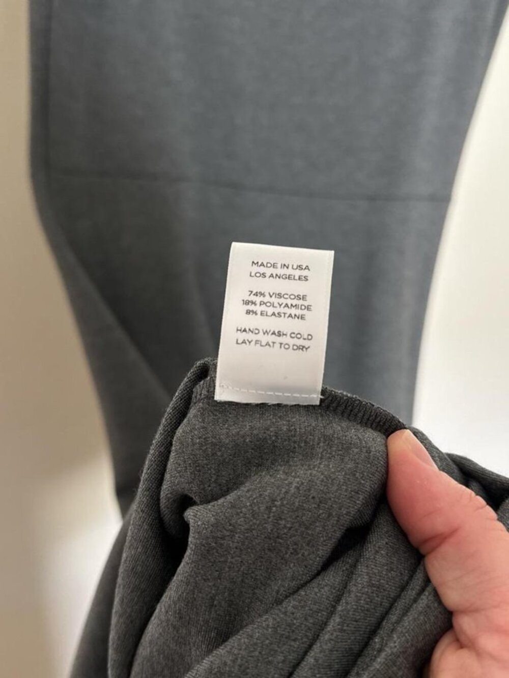 Leset Rio Gray Jersey Midi Dress - Size Small - Picture 5 of 5